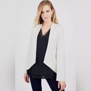 Ivory hi-low blazer